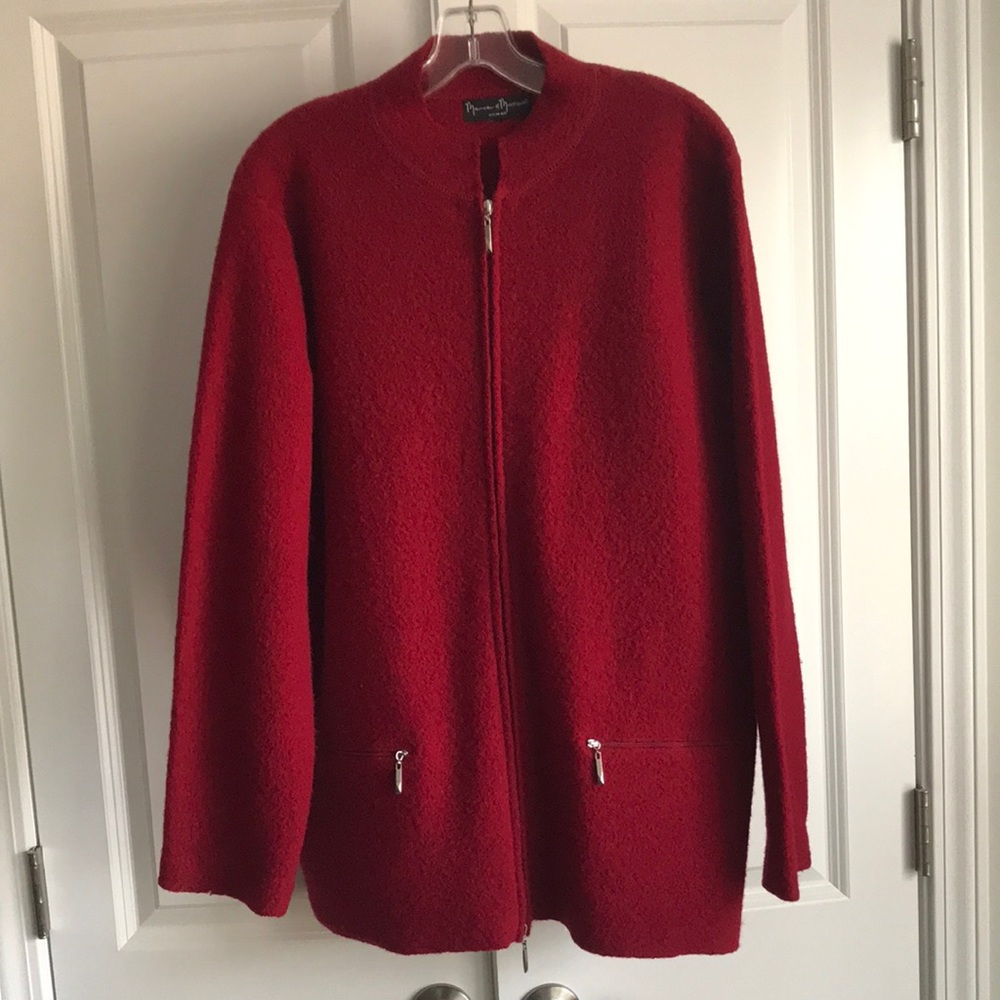 Red wool jacket